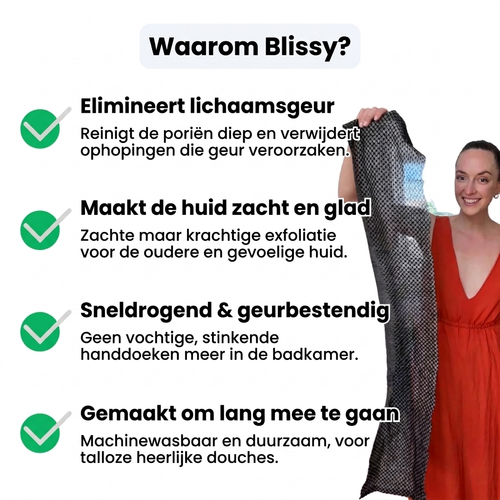 Blissy™ Exfoliërende Antibacteriële Douchehanddoek